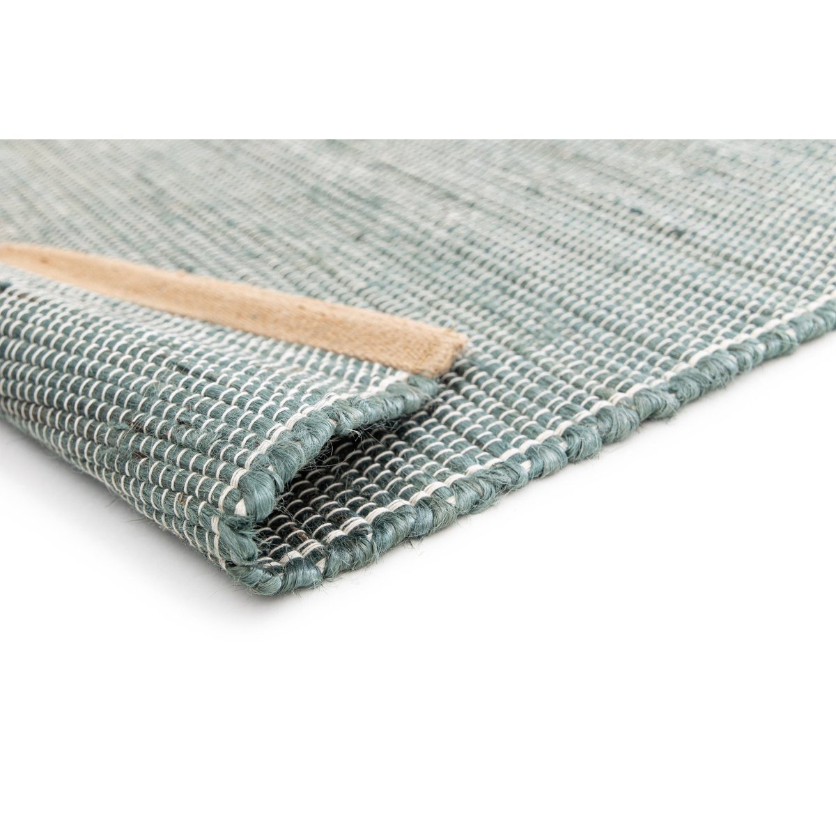 Tapis design en jute tissé main BANDOL bleu naturel, AFK LIVING