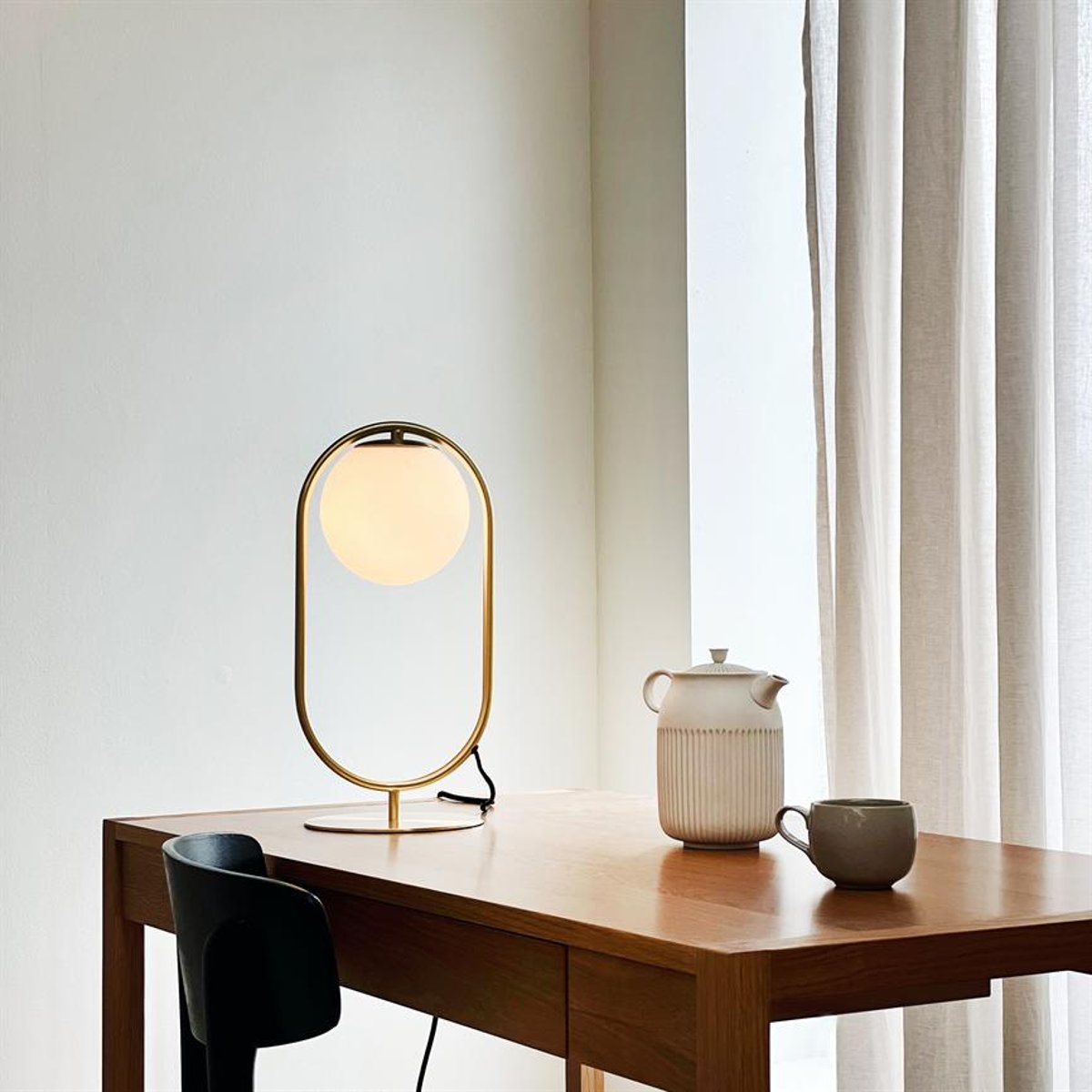 Lampe à poser en Métal brass Reims brass, DYBERG LARSEN
