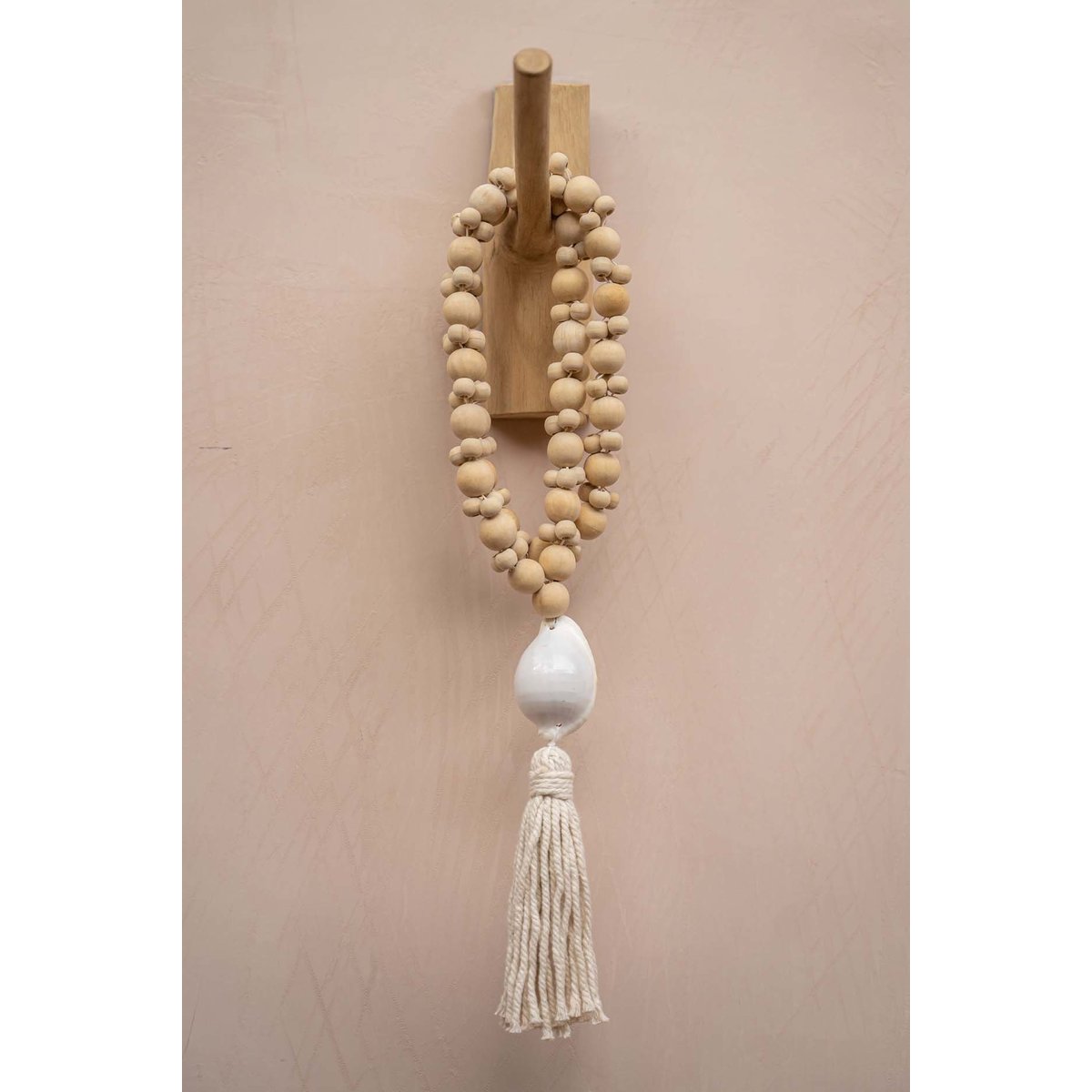 Patère en bois de teck HOOK beige, BAZAR BIZAR