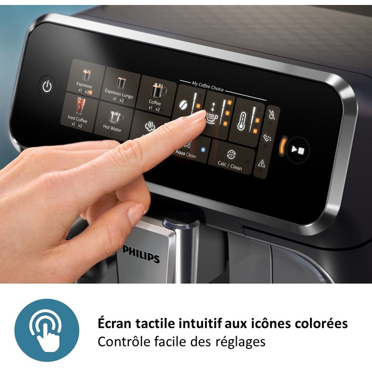 Expresso Broyeur EP3329/70 cafetière à grain série 3300, mousseur à lait, 5 boissons, SilentBrew, Noir mat couleur unique, PHILIPS