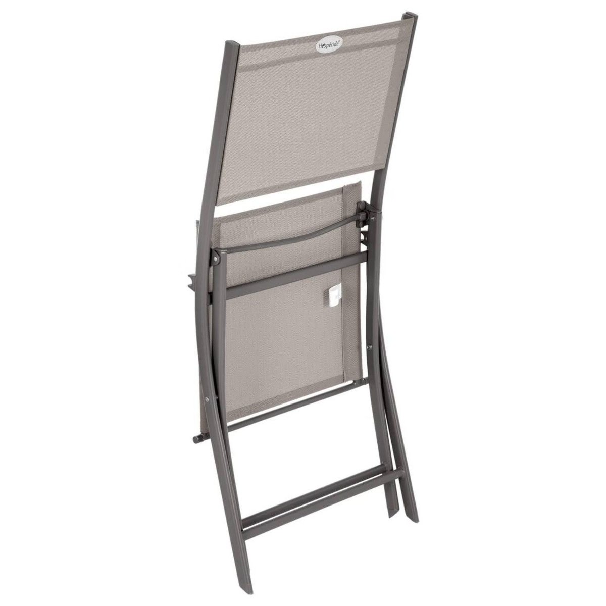 Lot de 4 chaises de jardin pliables MODULA taupe, TOILINUX