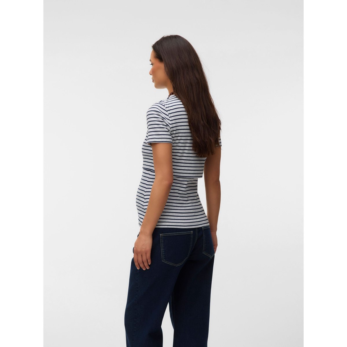 Top grise - light grey melange, MAMA LICIOUS