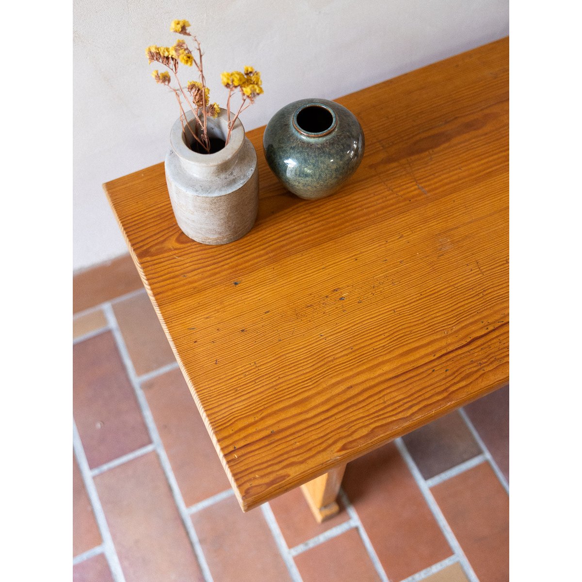 Table basse bois Léonie N°1114 - Bon état bois clair, DEBONGOUT