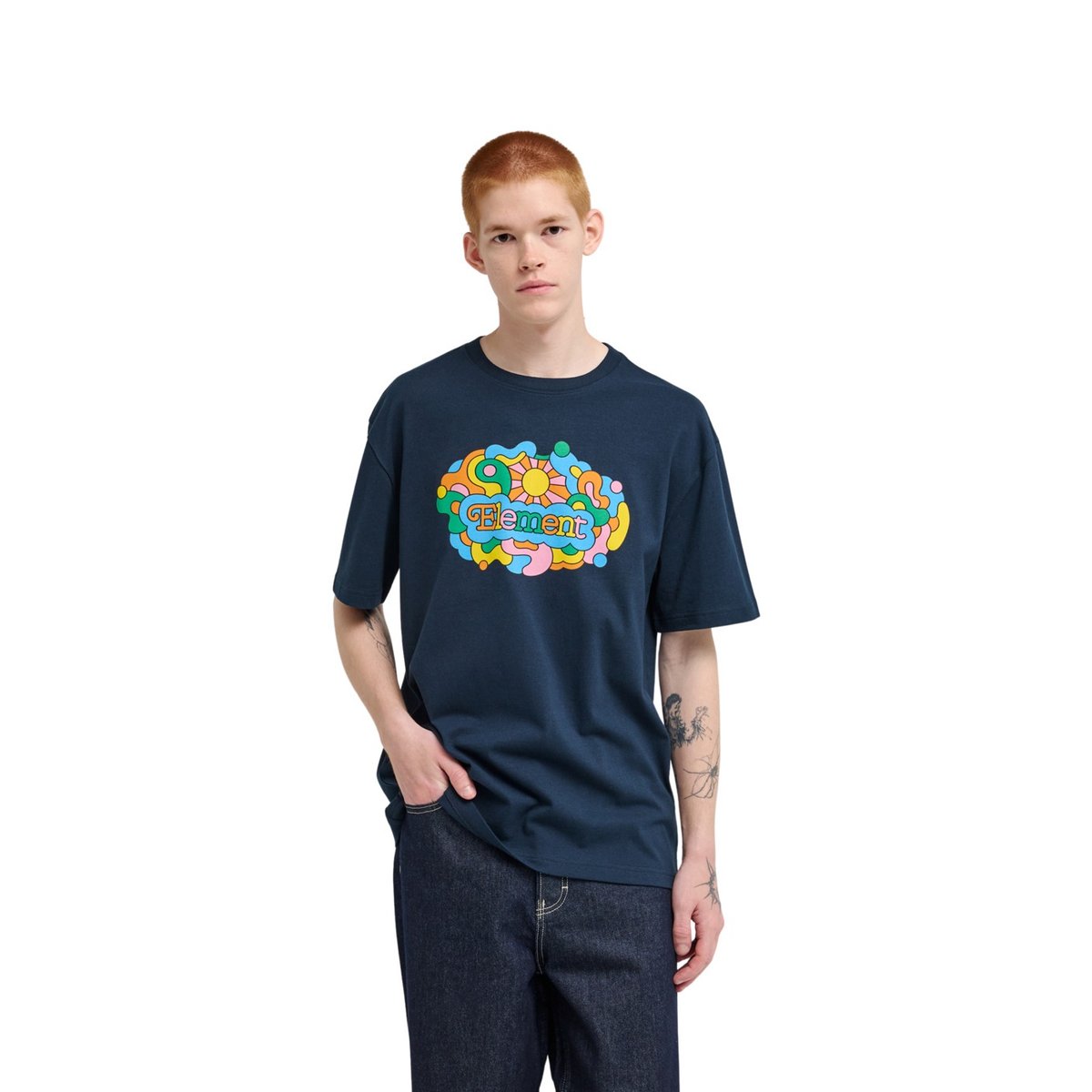T-Shirt manches courtes PSYCHSWIRL bleu eclipse navy, ELEMENT