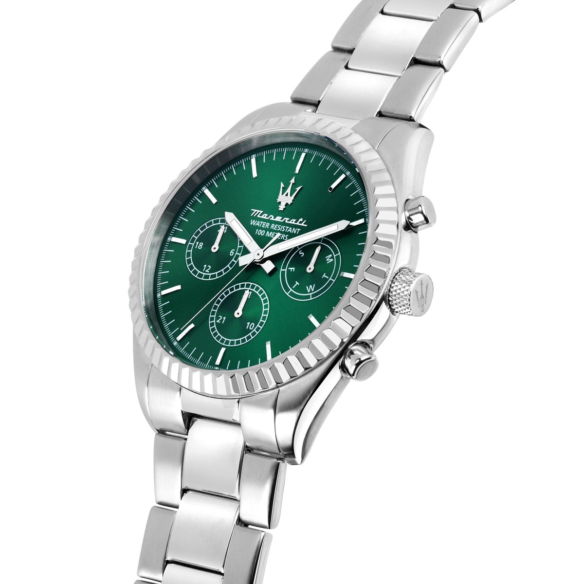Montre multifonction COMPETIZIONE vert, finition : sunray, MASERATI