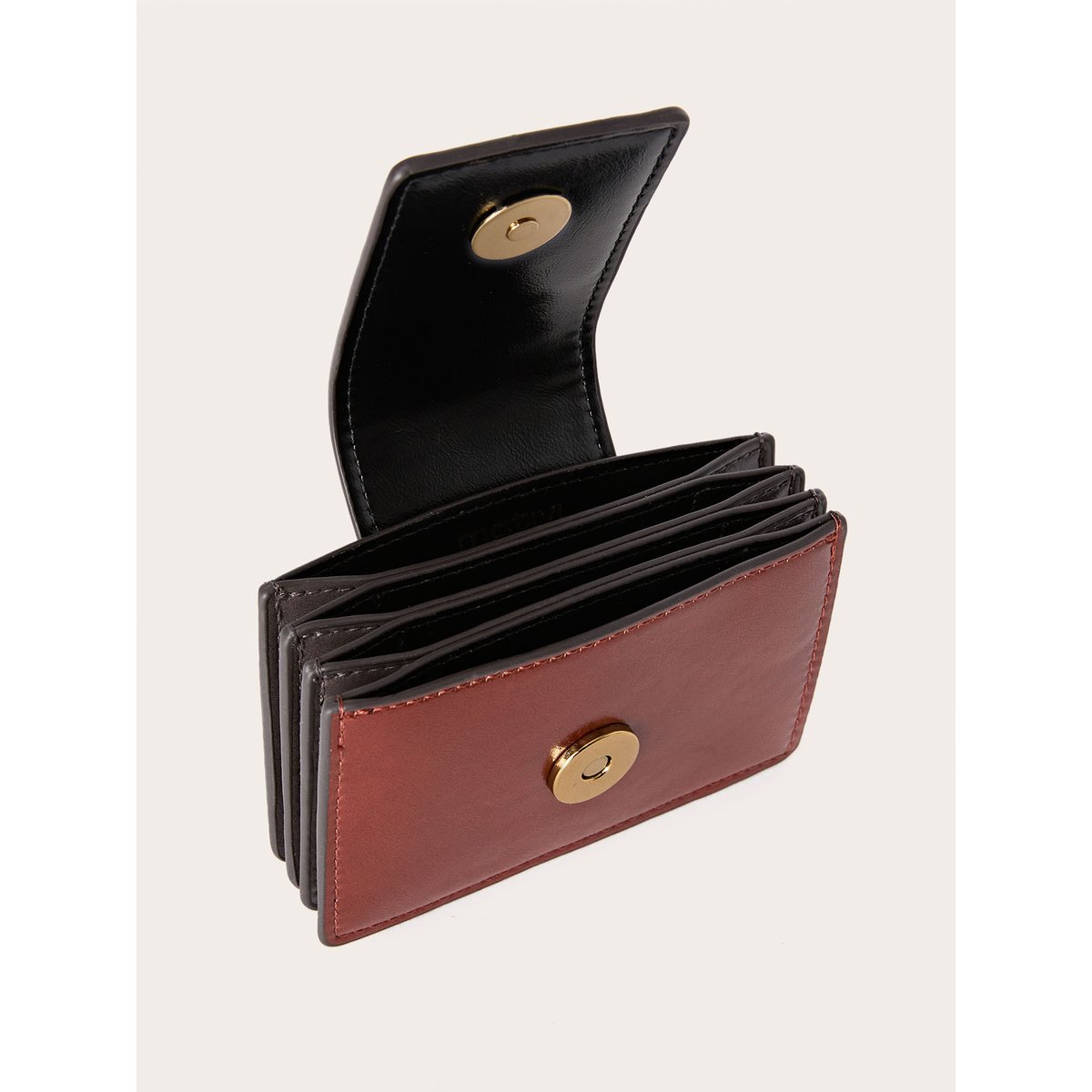 Porte-cartes en tissu enduit brillant rouge, MOTIVI