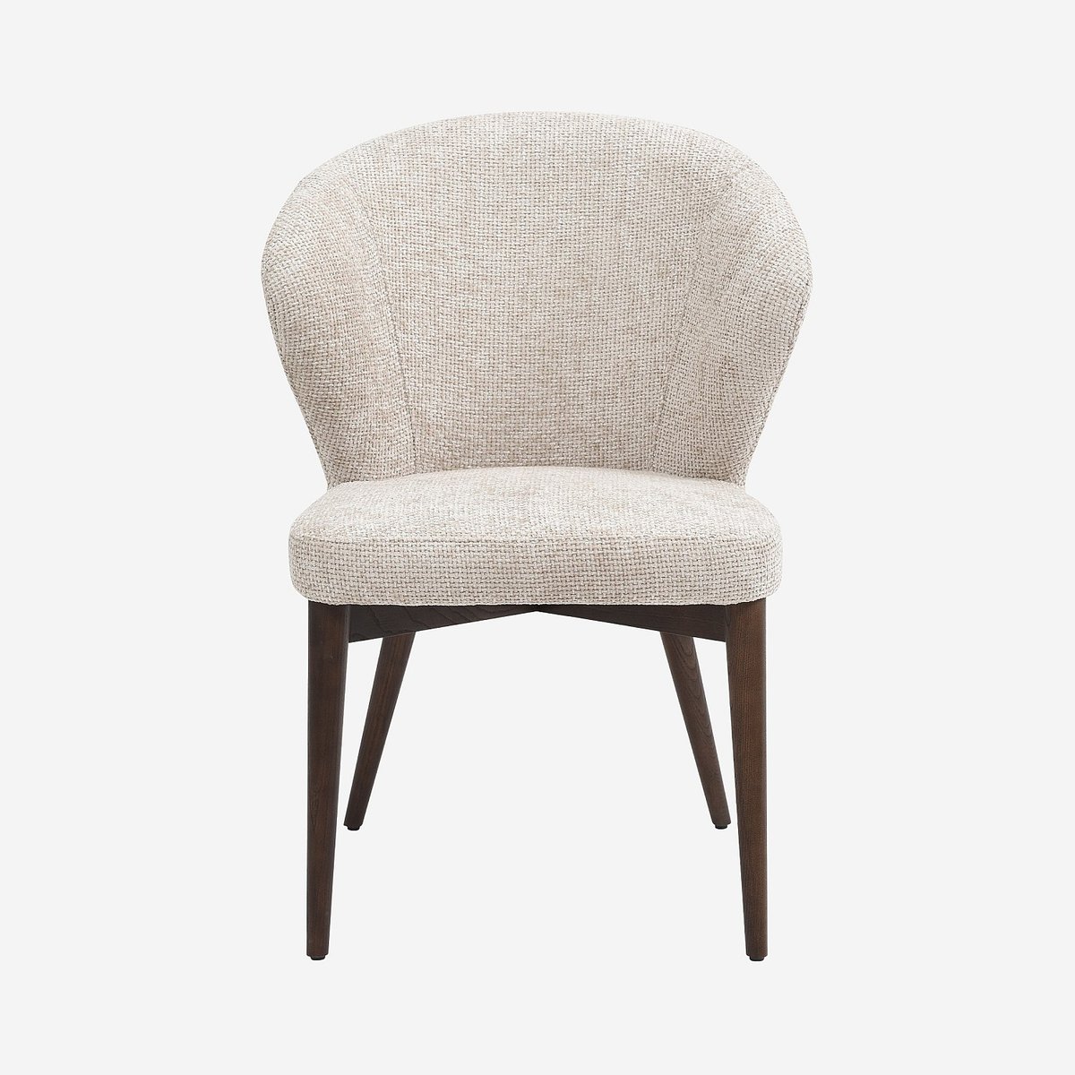 Chaise tissu LURIS crème, HABITAT