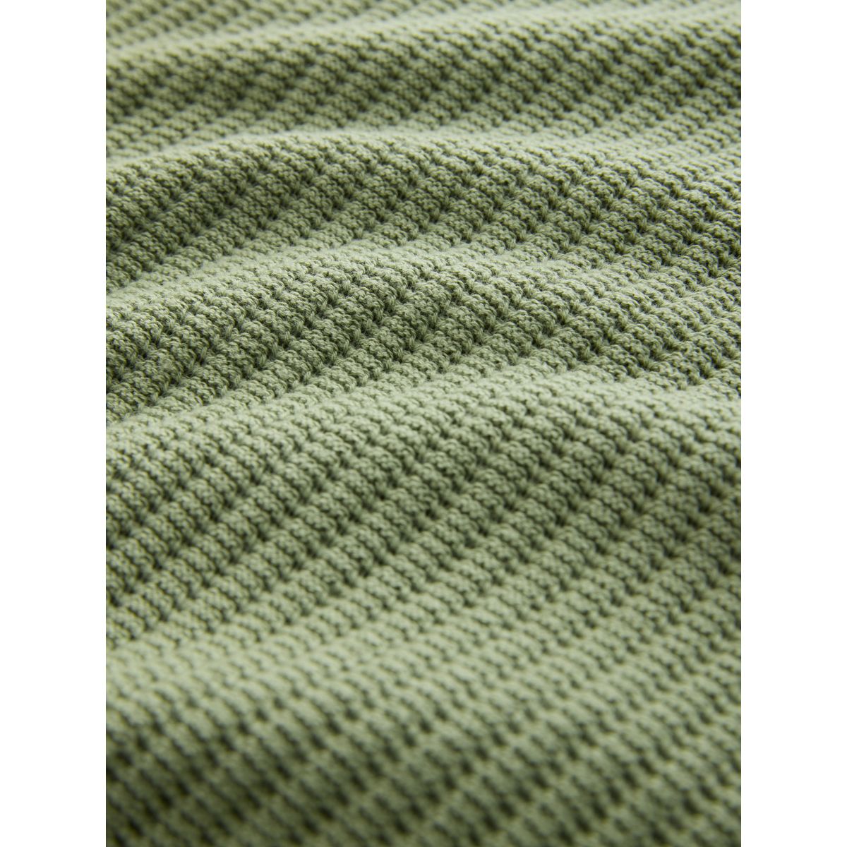 T-shirt à bords contrastés en maille de coton vert sauge, NEXT