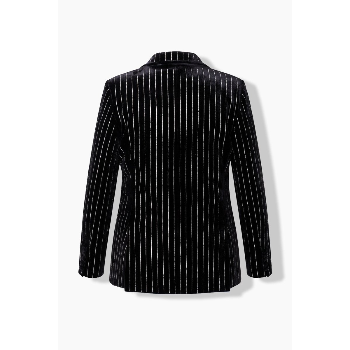 Blazer en velours, coupe Tailored Fit noir, ULLA POPKEN