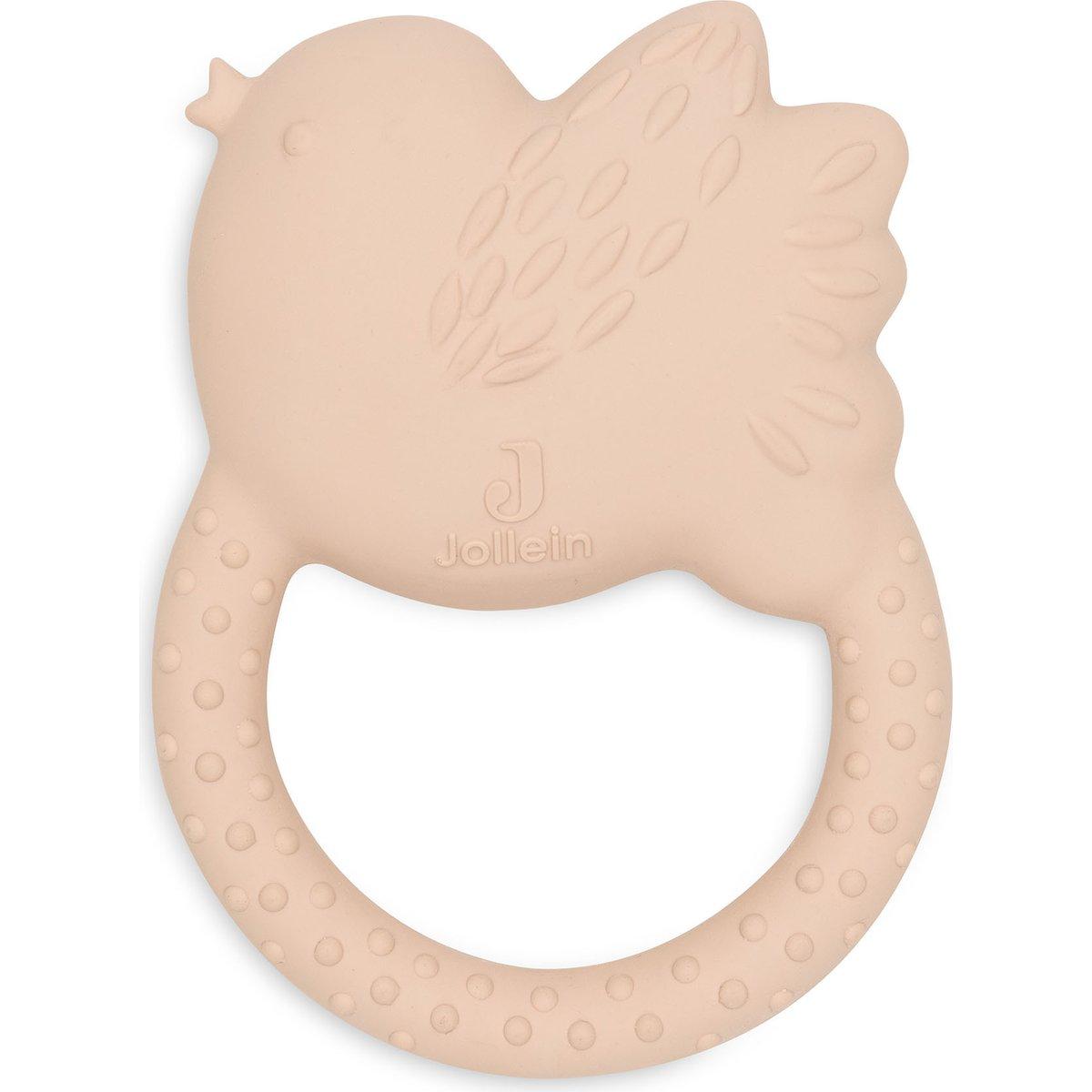Anneau de dentition en caoutchouc rose, JOLLEIN