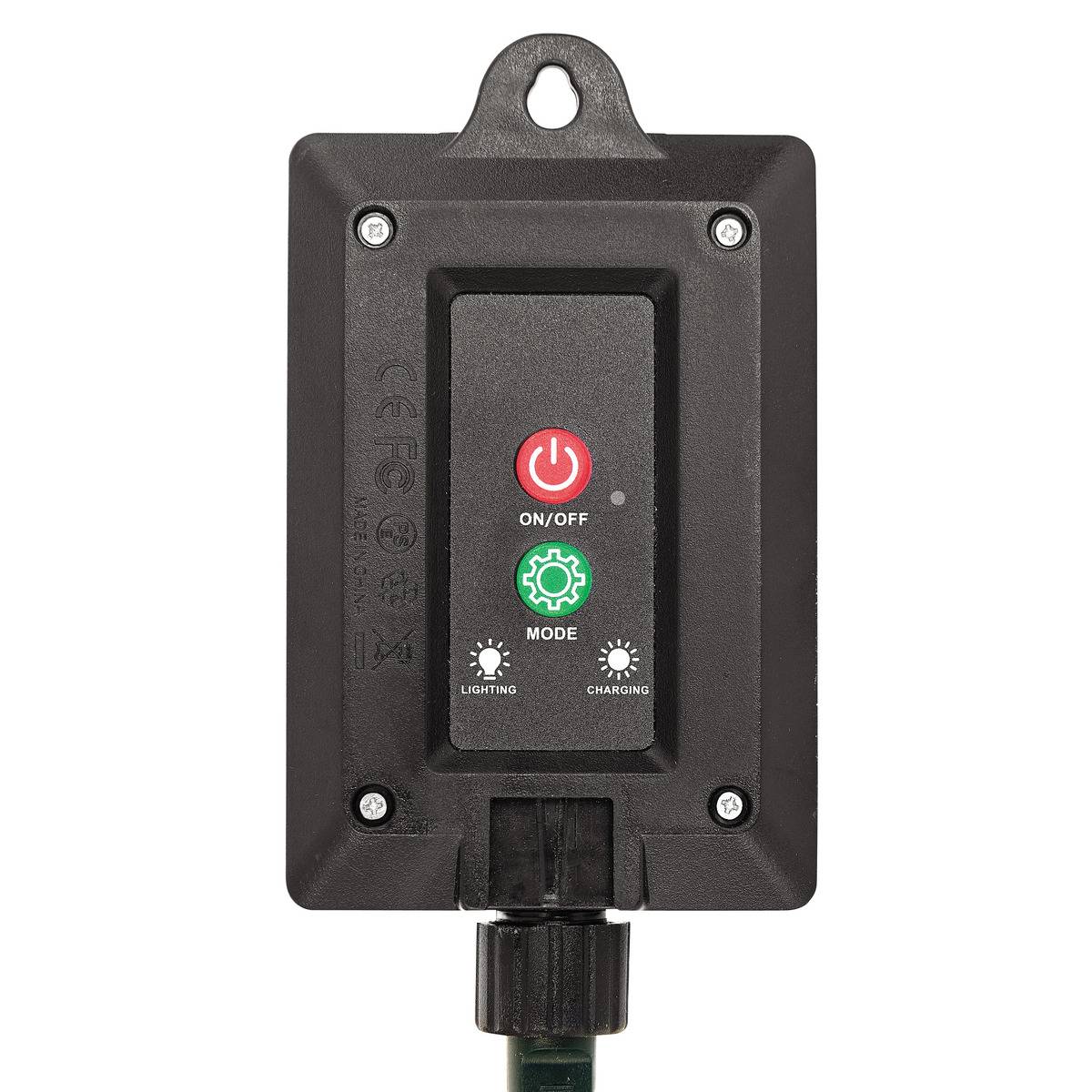 Guirlande lumineuse d'extérieur 50 m 500 LED blanc froid 8 fonctions solaire vert, ATMOSPHERA