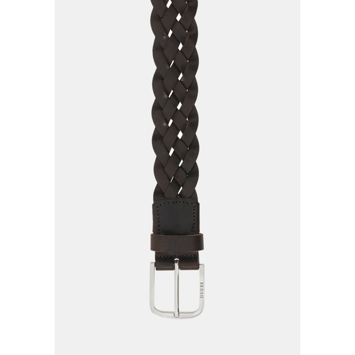 Ceinture Guess En Cuir Véritable marron foncé, GUESS