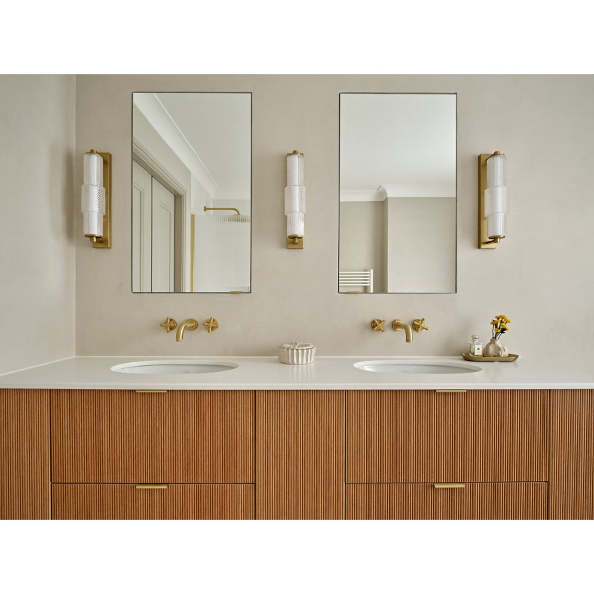 Applique Salle De Bain Led Mojo Verre Et Laiton laiton, MILLUMINE