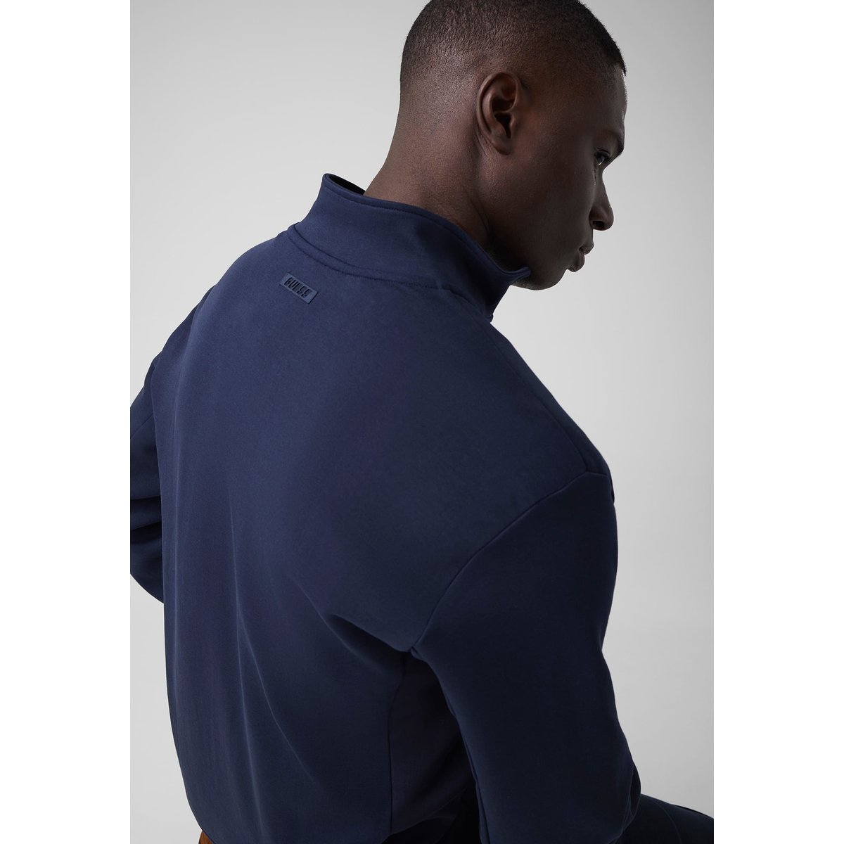 Sweatshirt À Fermeture Éclair Intégrale bleu foncé, GUESS