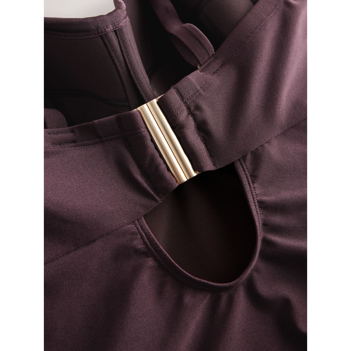 Haut de tankini bandeau gainant f-k brun chocolat brillant, NEXT