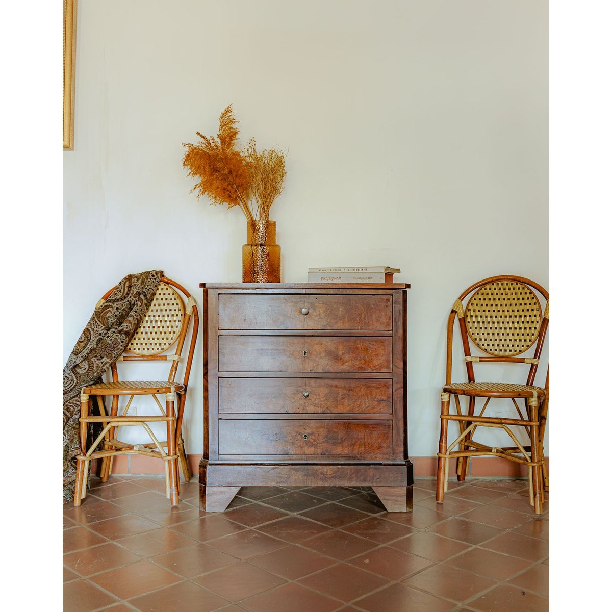 Commode en chêne foncé Garance N°697 - Bon état bois foncé, DEBONGOUT