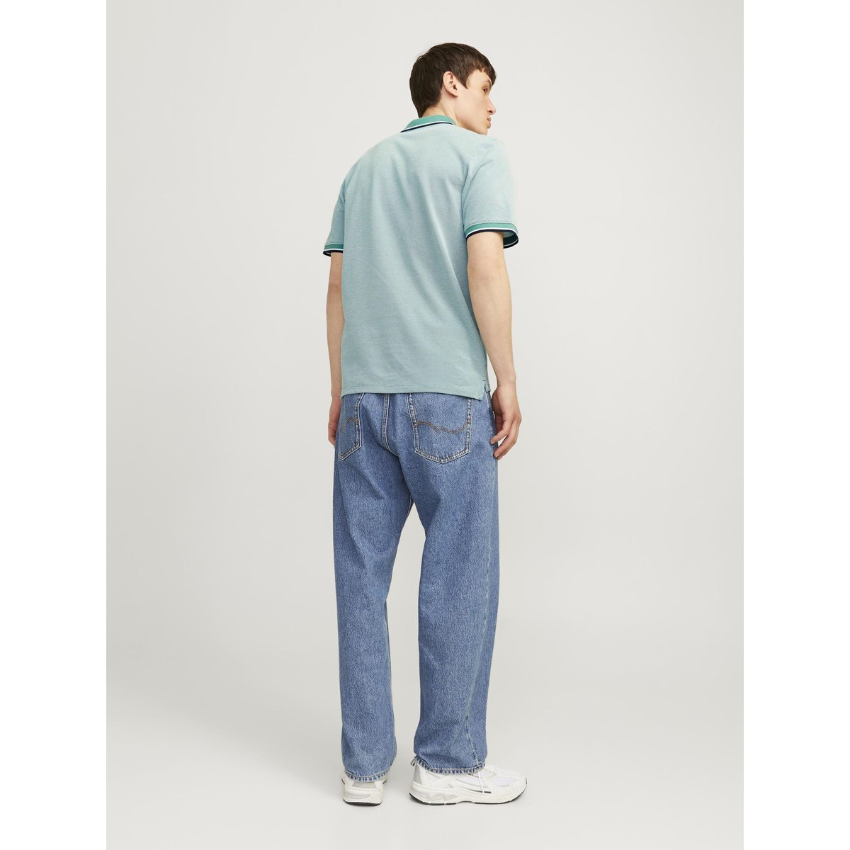 Polo droit maille piquée Jprbluwin verte - bottle green, JACK & JONES