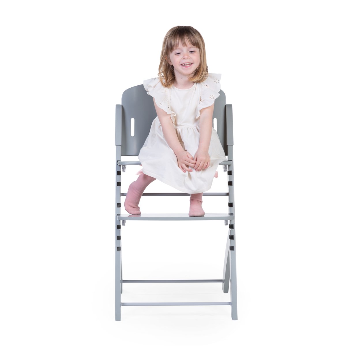 Chaise haute évolutive + tablette EVOSIT gris pierre, CHILDHOME