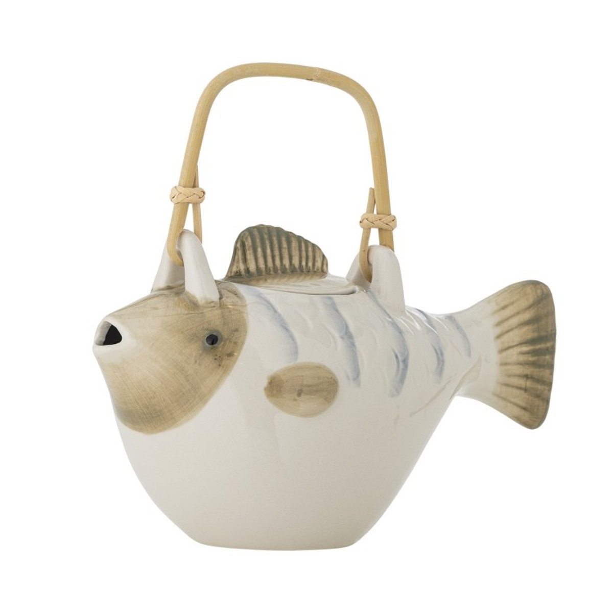 Théière poisson grès infuseur  Wrenna beige, BLOOMINGVILLE