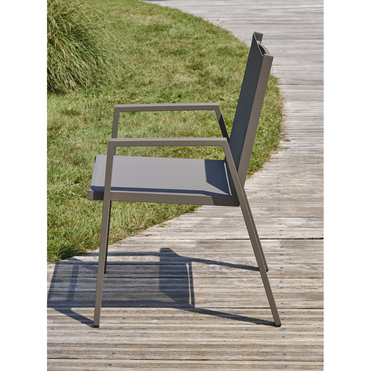 Ensemble repas de jardin 6 places en aluminium FLORIDE quartz, DCB GARDEN