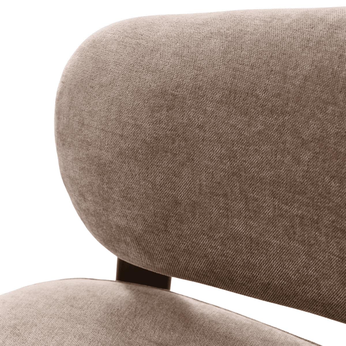 Fauteuil en tissu beige pieds effet noyer LIV beige, CALICOSY