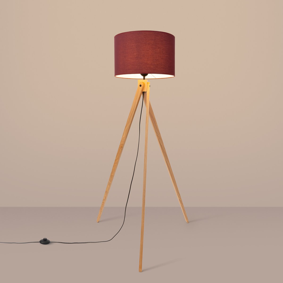 Lampadaire Tissu Bordeaux E27 1 Natt bordeaux, EDEN