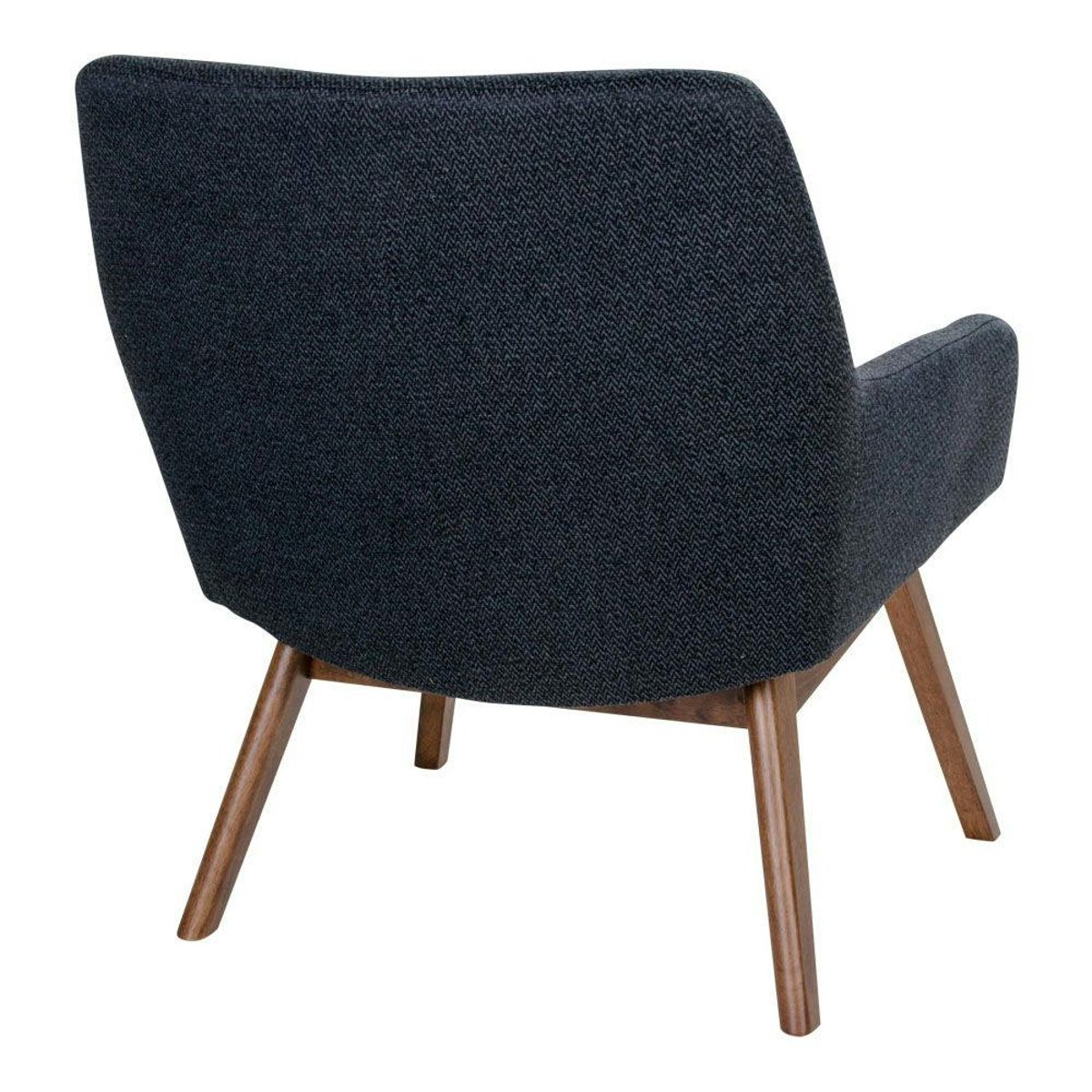 Fauteuil vintage en tissu BERLIN bleu foncé, PIER IMPORT