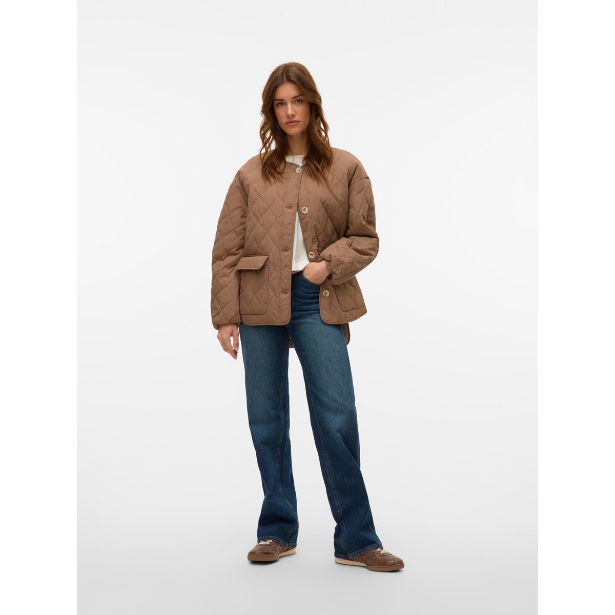 Veste Matelassée marron - caribou 1, VERO MODA