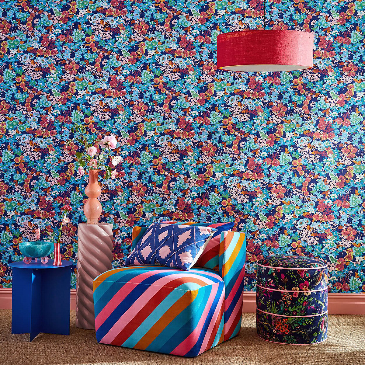 Wildflower Meadow Lapis and Aquamarine Wallpaper blue, HARLEQUIN X SOPHIE ROBINSON