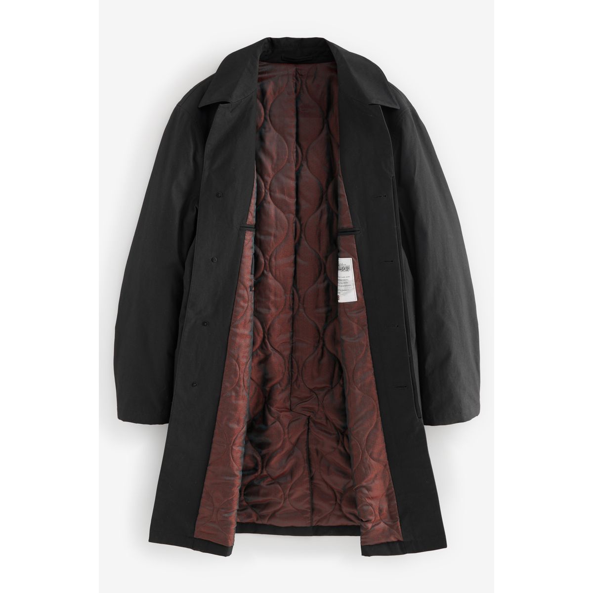 Trench imperméable long noir, NEXT