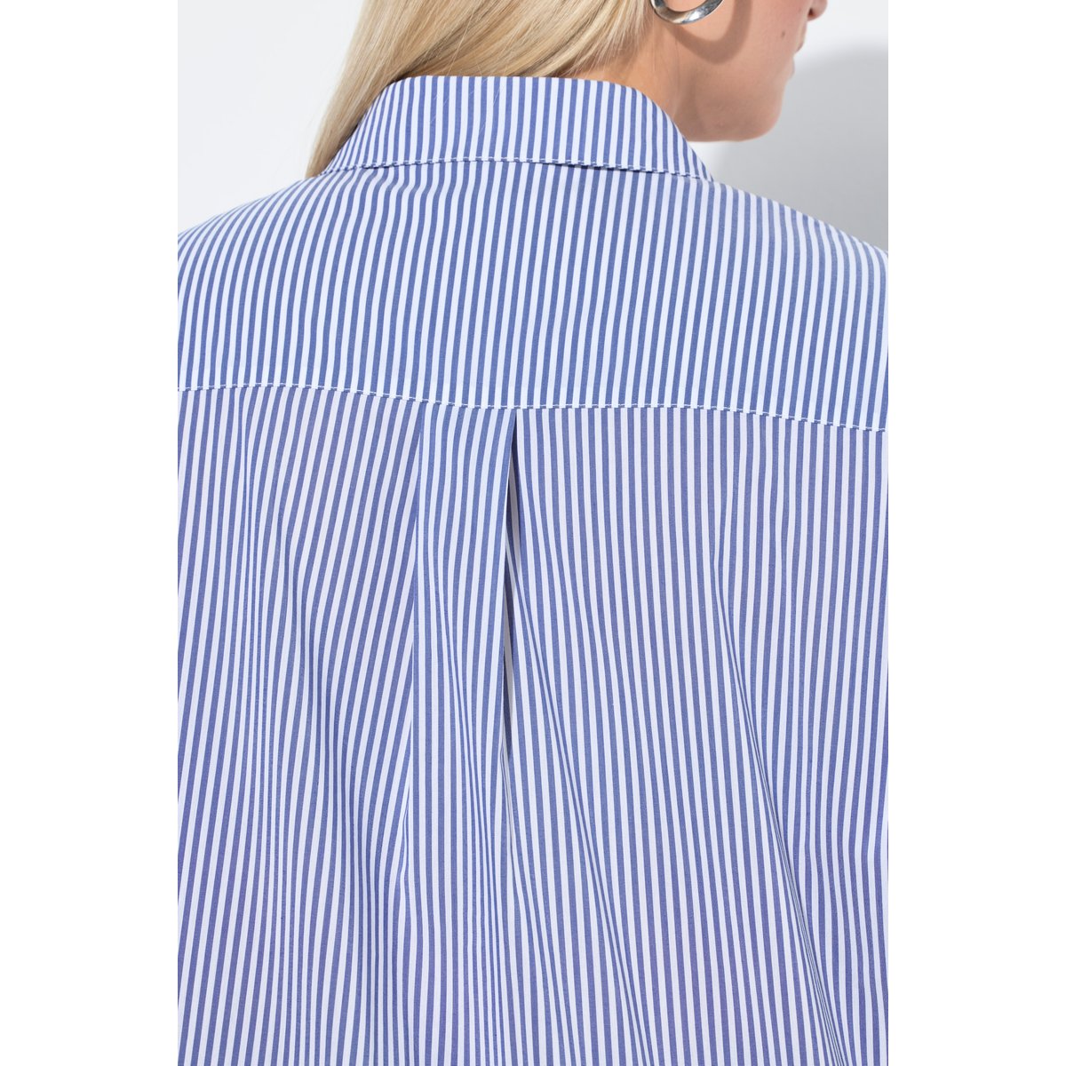 Chemisier rayé oversize bleu paon, ULLA POPKEN