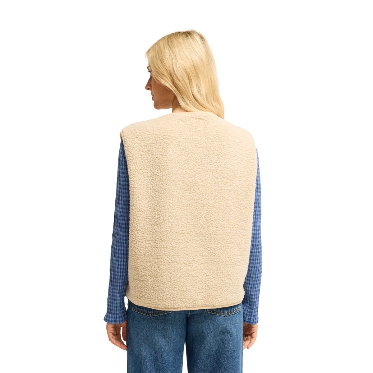 Veste sans manches en sherpa BE HAPPY blanc whitecap, BILLABONG