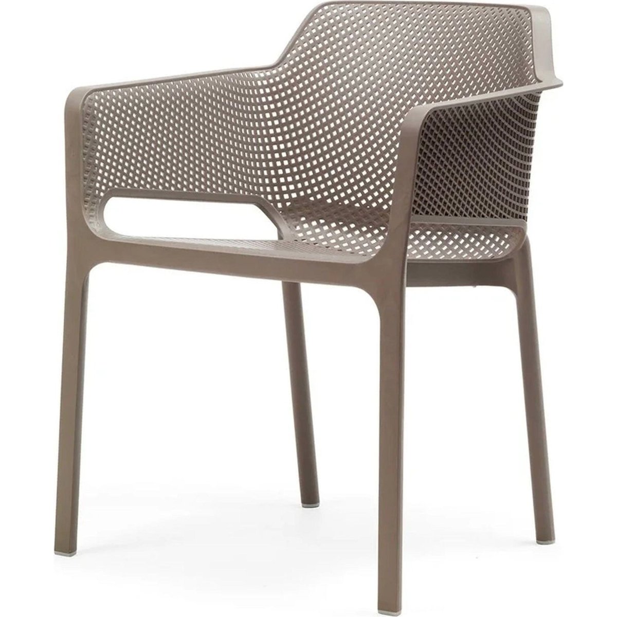 Chaise de jardin ajourée avec accoudoirs NET brun, RECOLLECTION