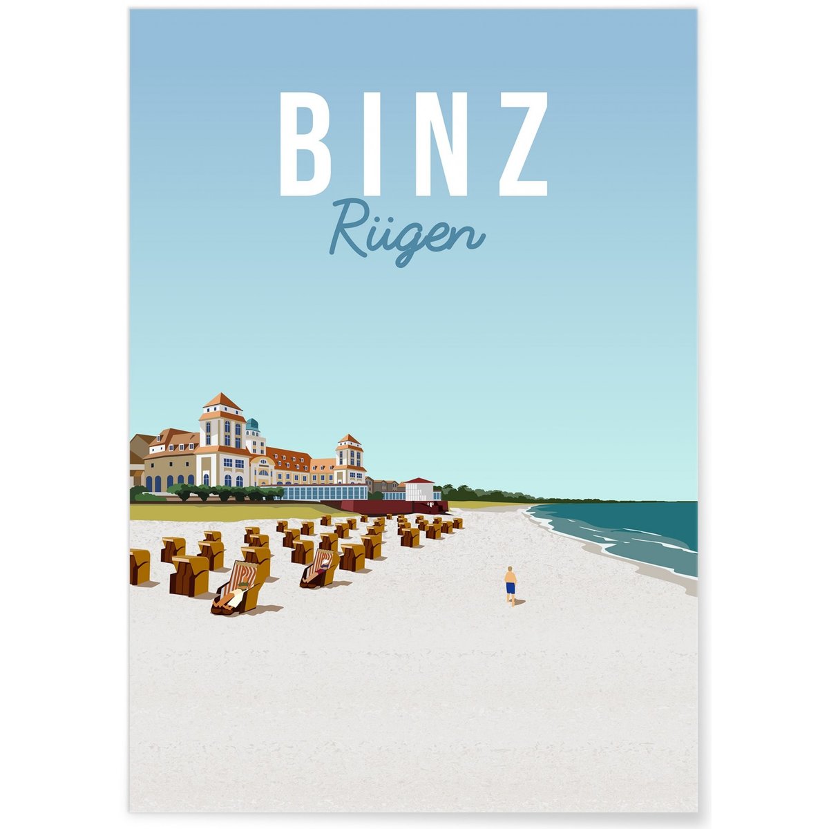 Affiche ville Binz blanc, L'AFFICHERIE