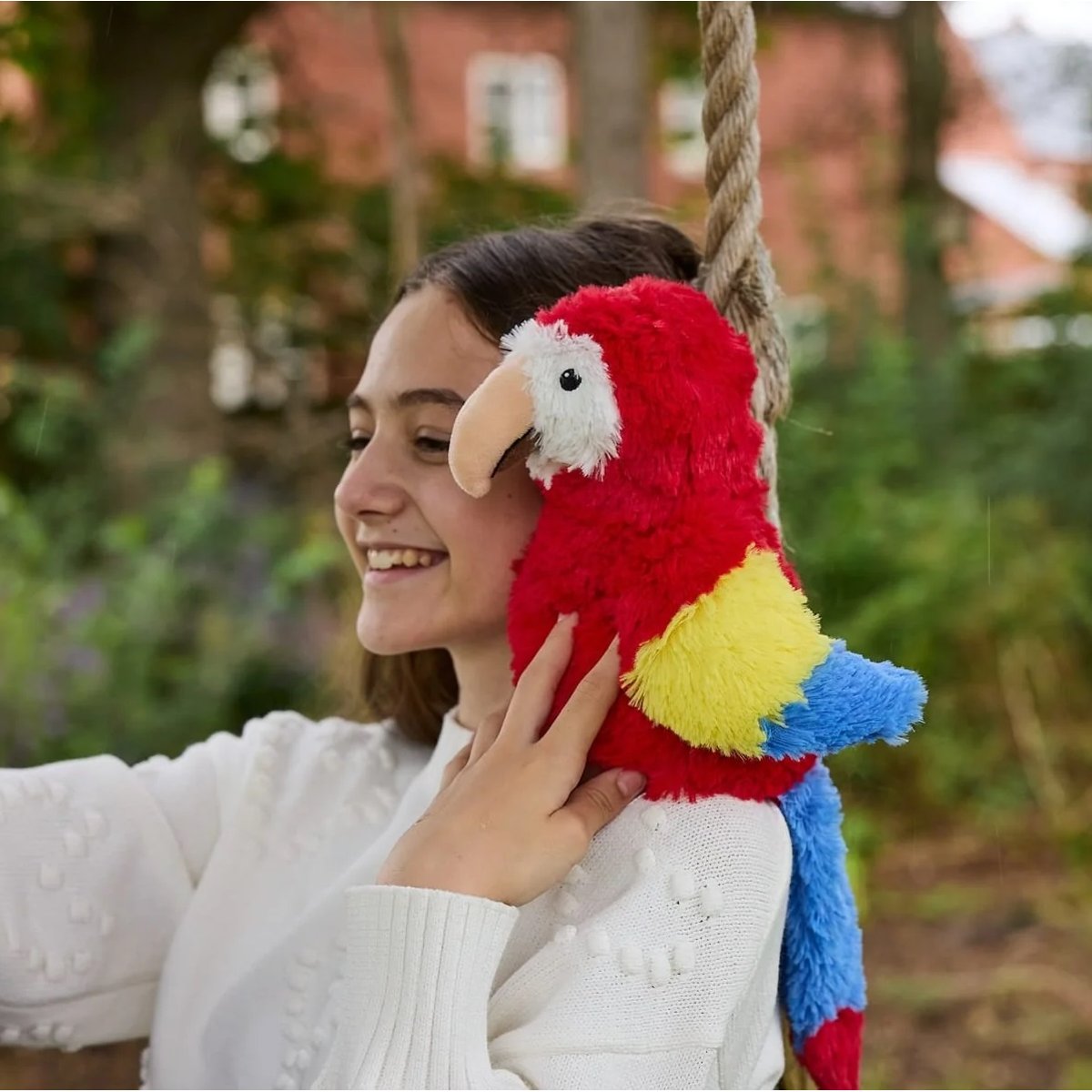 Peluche Bouillotte Perroquet rouge, WARMIES