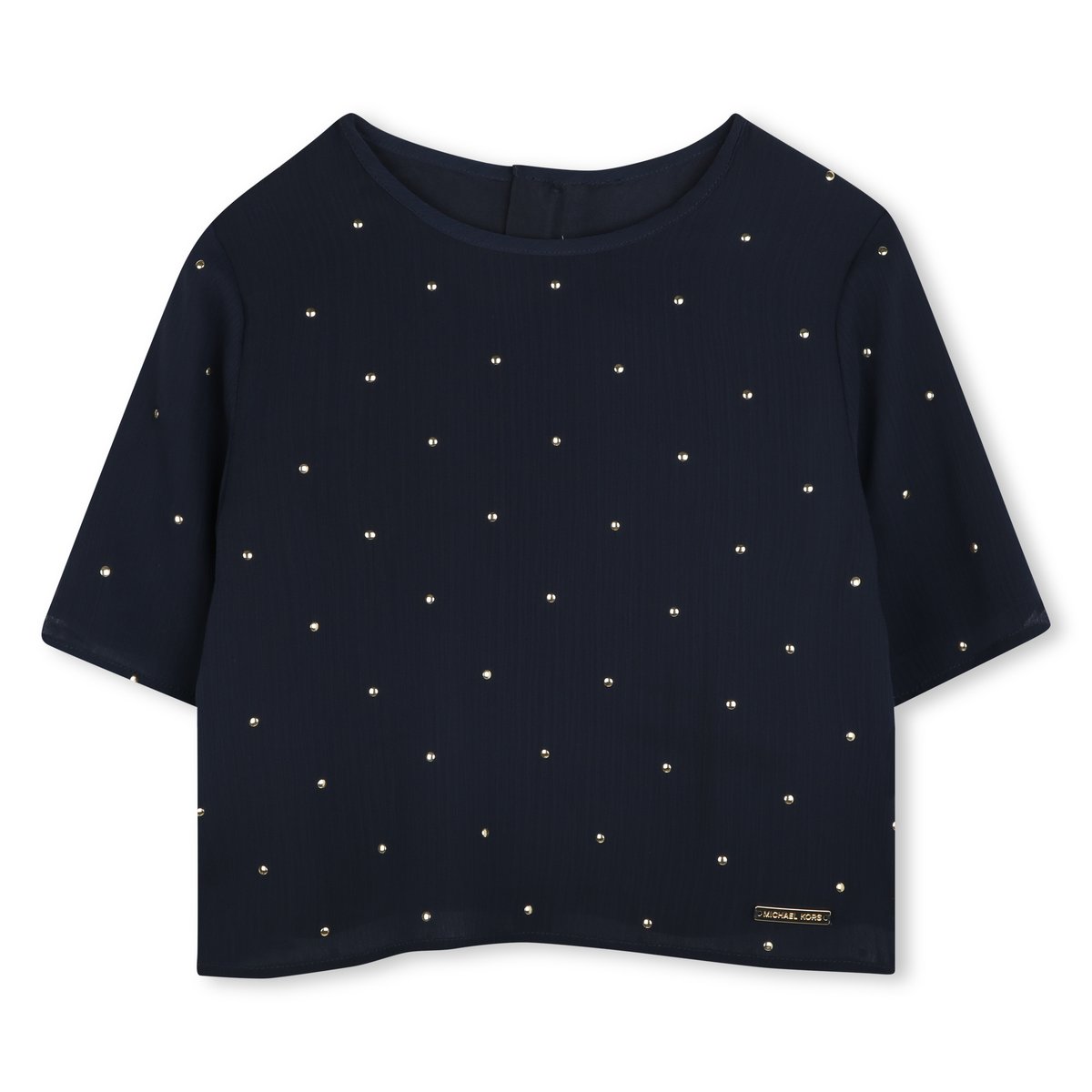 Blouse à manches courtes bleu cargo, MICHAEL KORS