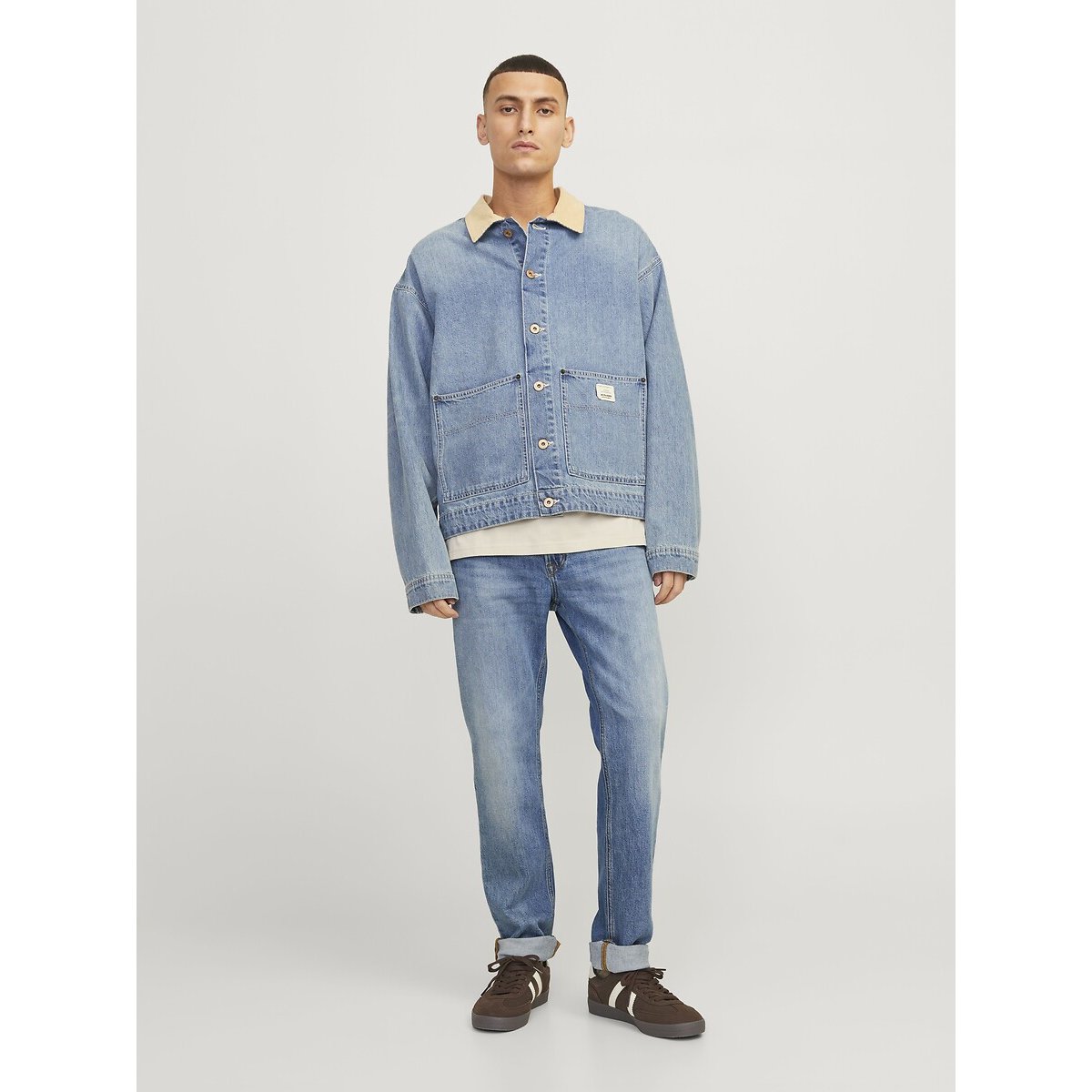 Jean droit Clark  bleu denim, JACK & JONES