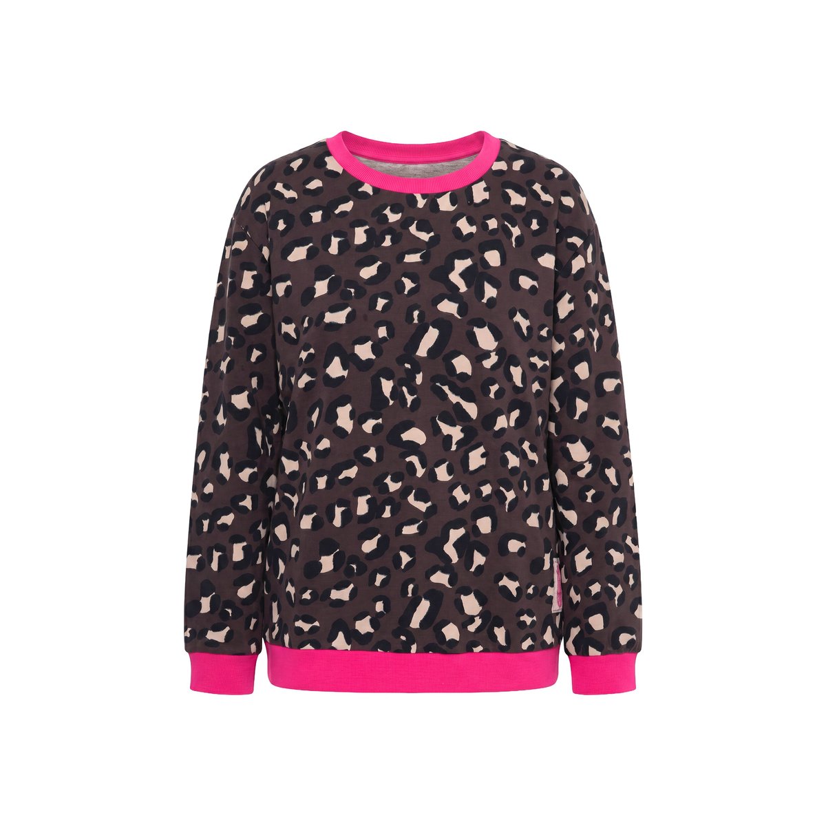 Sweat-shirt motif léopard, coupe oversize acajou, ULLA POPKEN