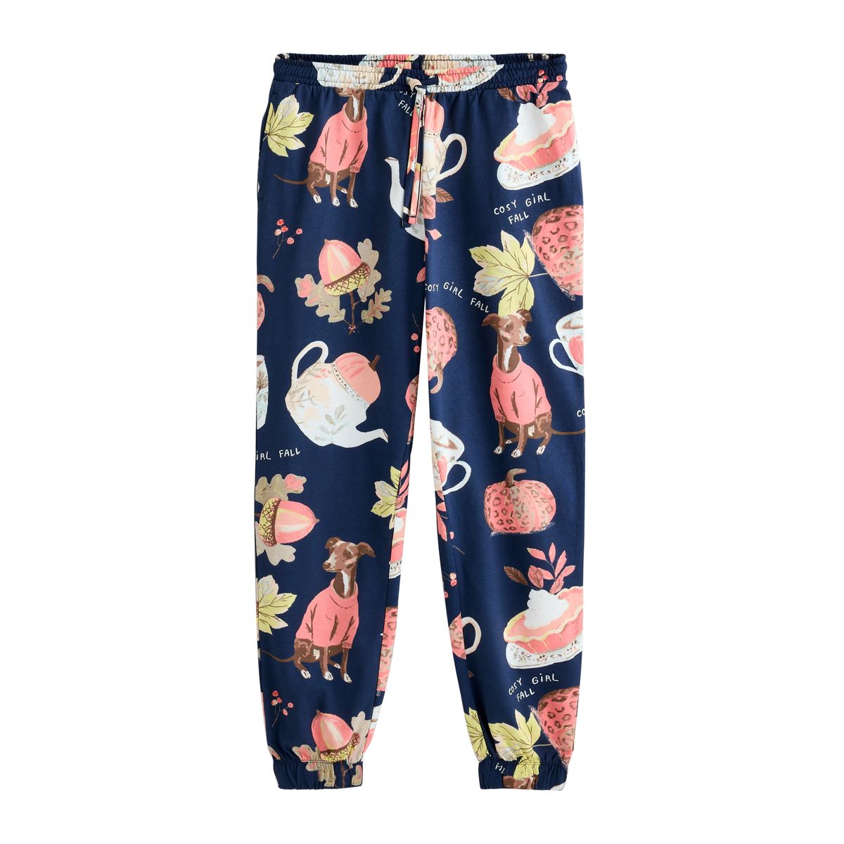 Pyjama à manches longues en coton citrouille navy whippet, NEXT
