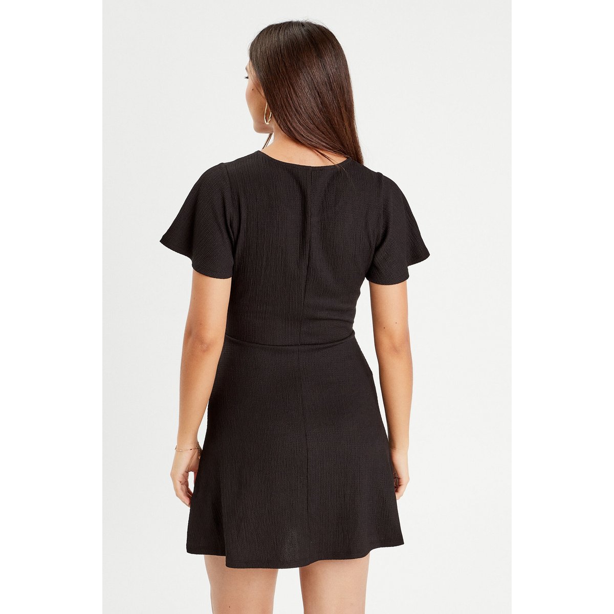 Robe évasée détail noeud noir, CACHE CACHE