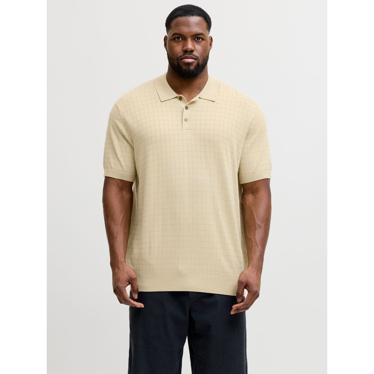 Polo Tricoté grise - alfalfa 1, JACK & JONES