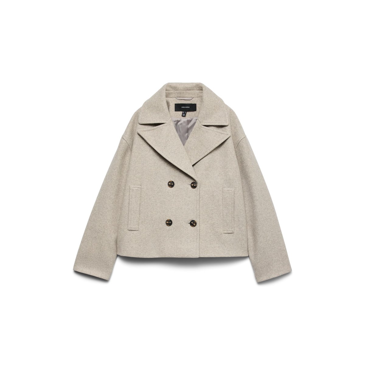 Manteau court boutonné silver mink, VERO MODA
