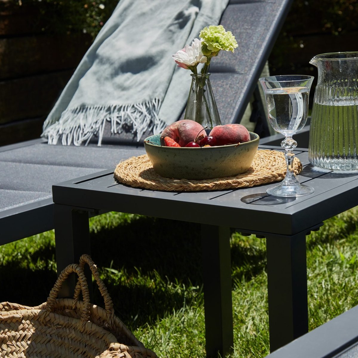Transat aluminium, TOKYO gris foncé, DEFORA HOME