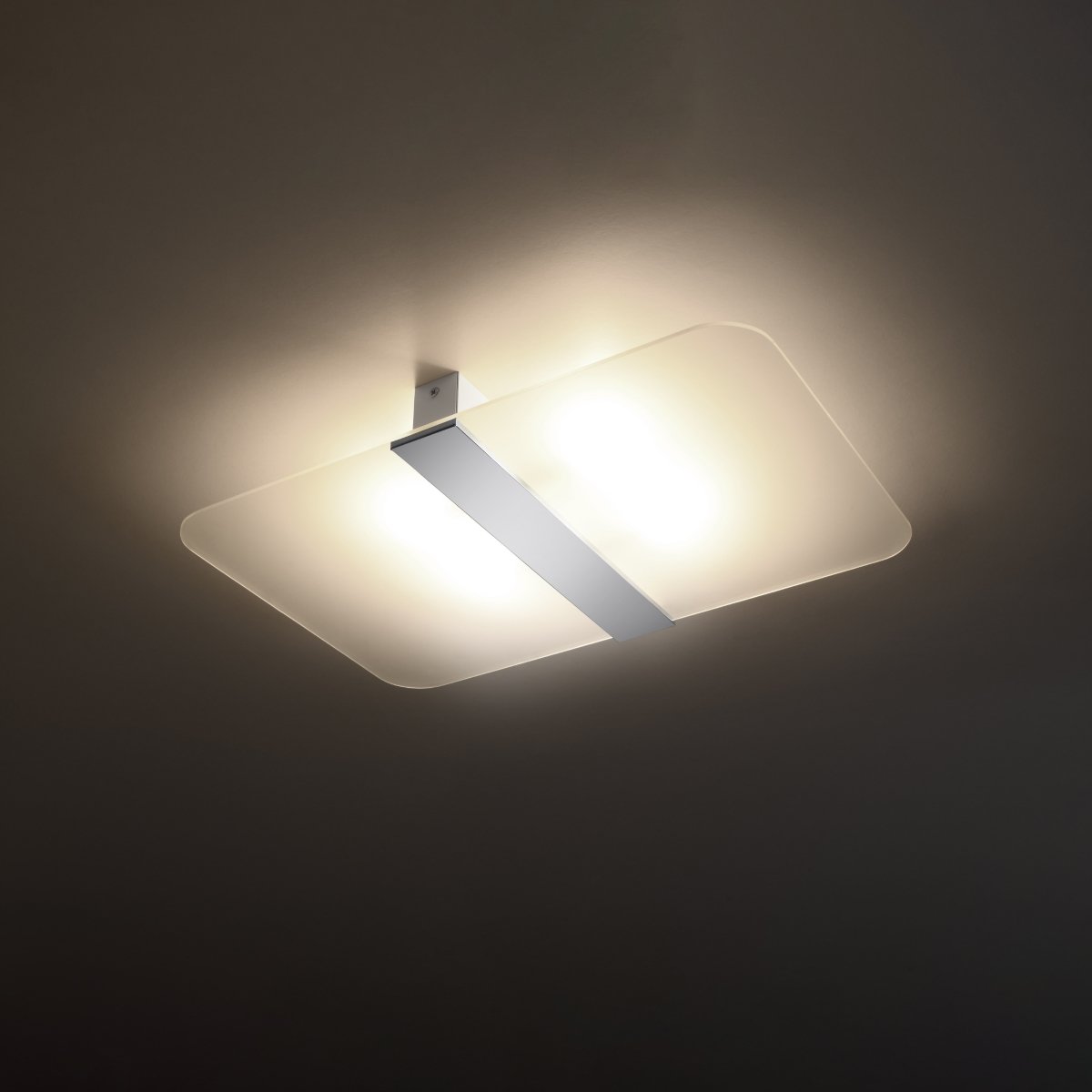 Plafonnier Acier Chrome G9 4 Azalia gris, EDEN