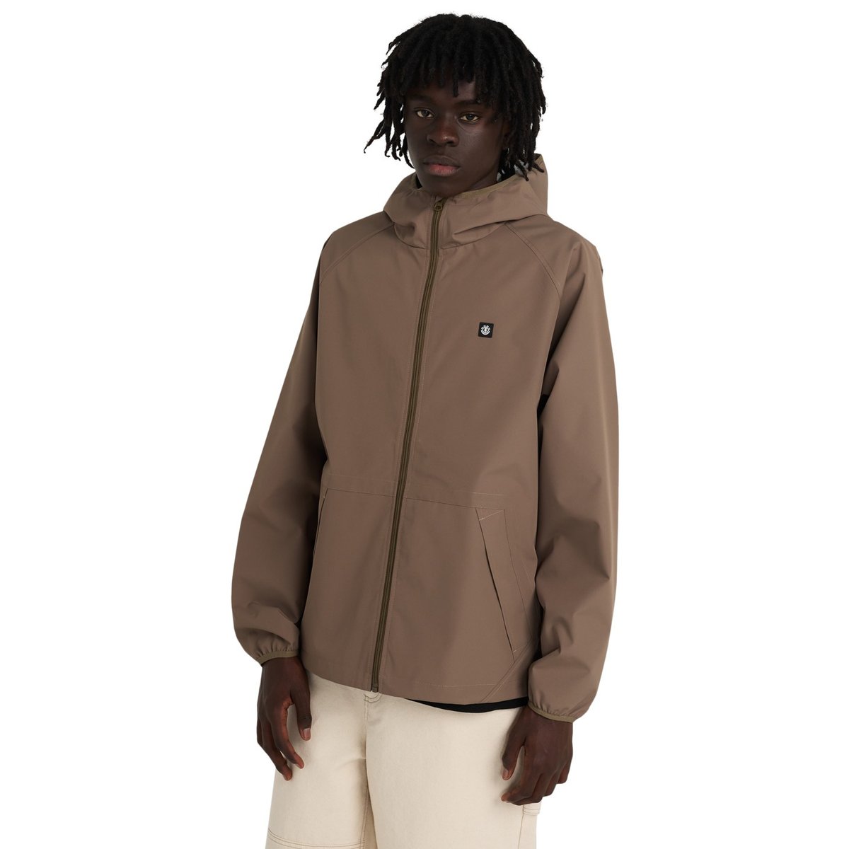 Veste shell imperméable ALDER 2.0 TRAVEL marron stone gray, ELEMENT