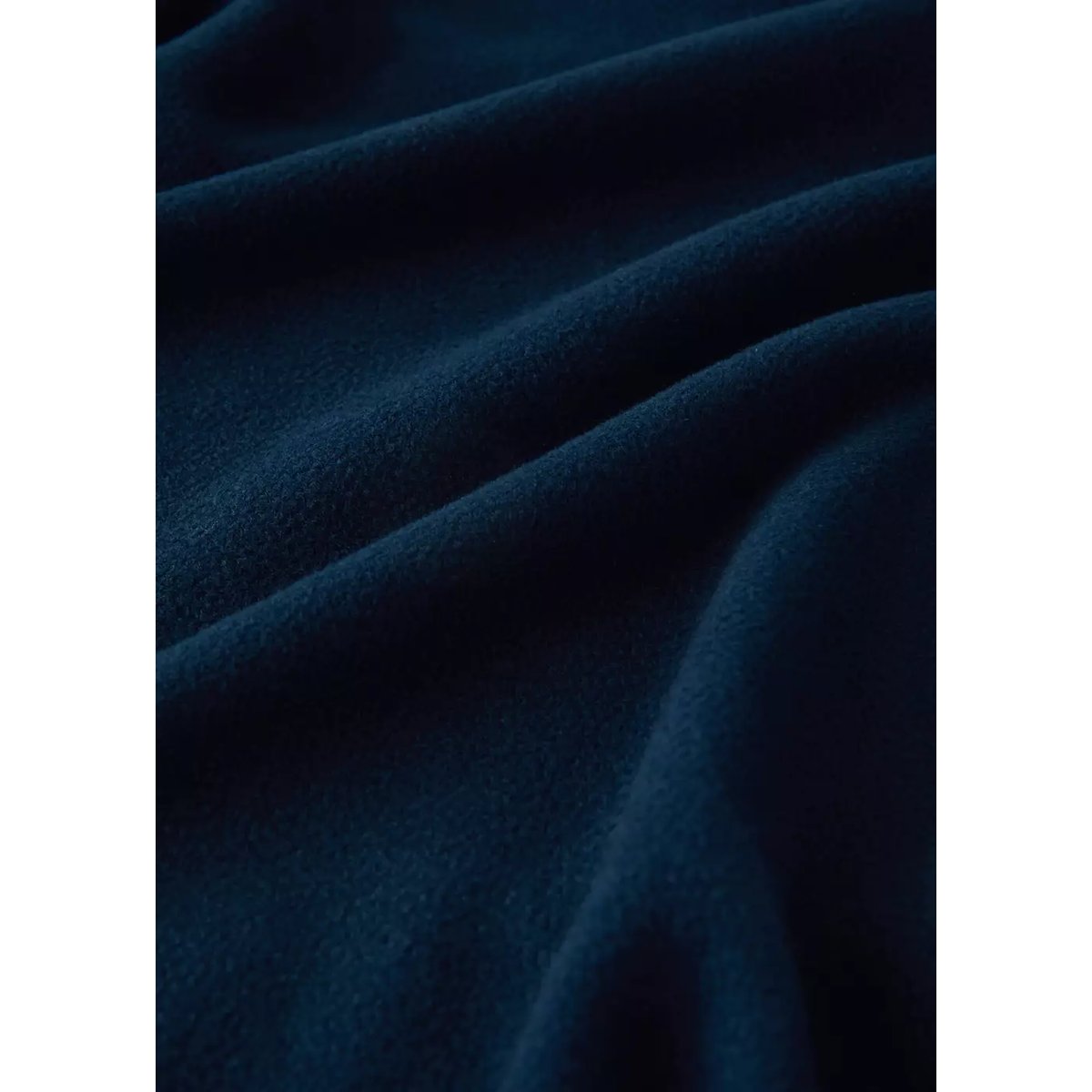 Couverture douce détail franges bleu, MANGO HOME