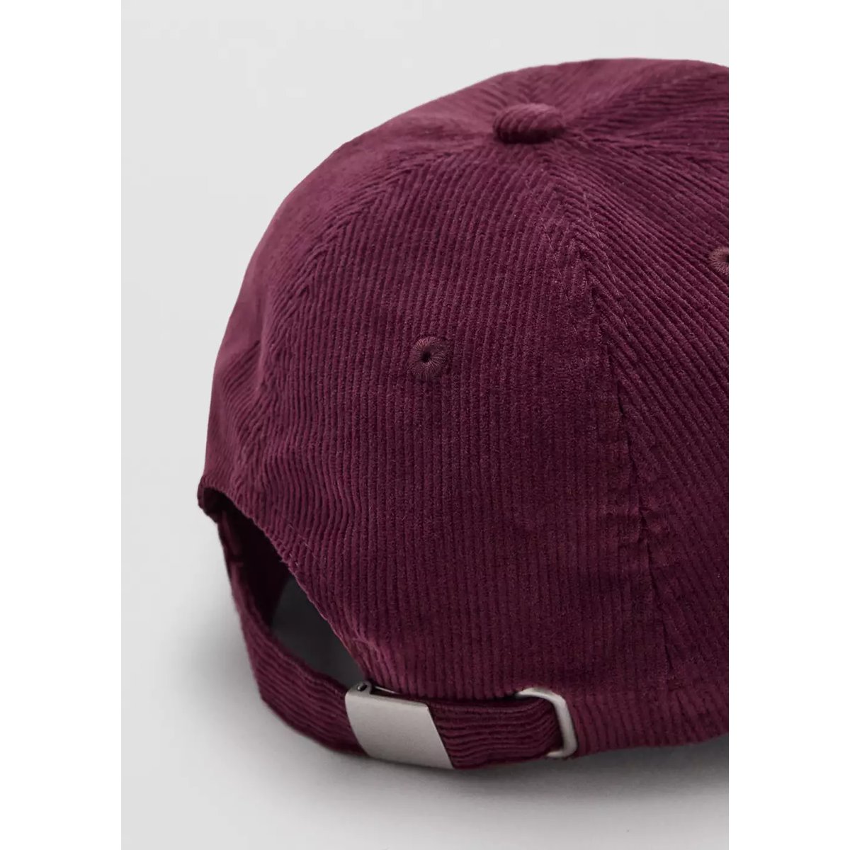 Casquette velours côtelé brodée bordeaux, MANGO TEEN