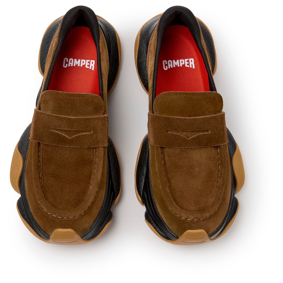 Mocassins Karst 2 Suede Leather brun moyen 004, CAMPER