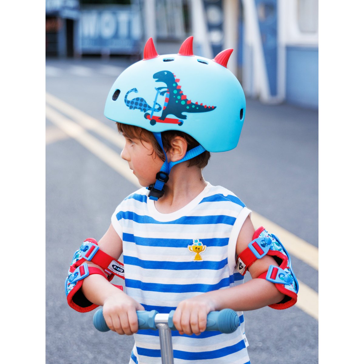 Casque Dinosaure 3D dinosaures, MICRO MOBILITY