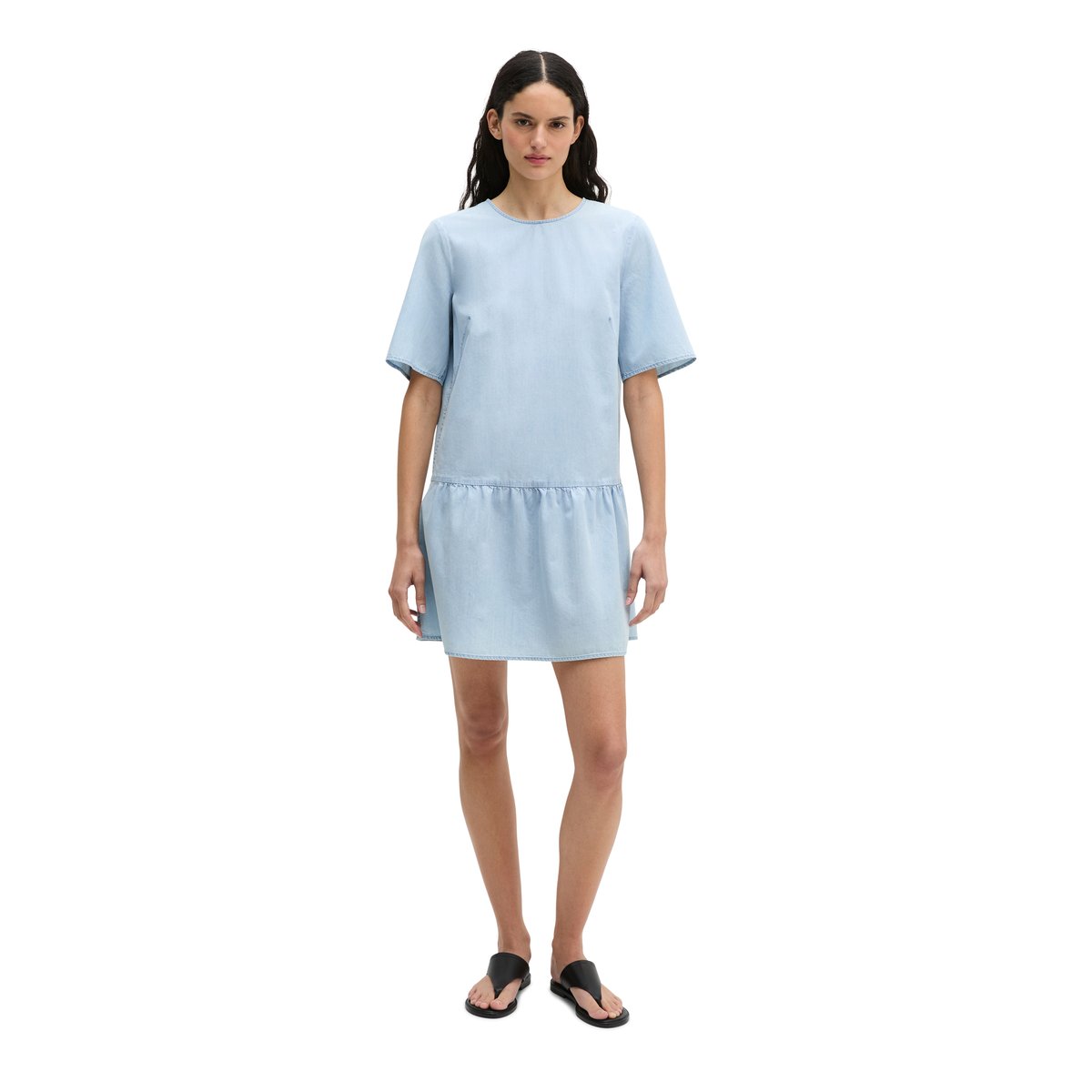 Robe en denim loose avec Tencel™ Lyocell bleu clair, MARC O'POLO